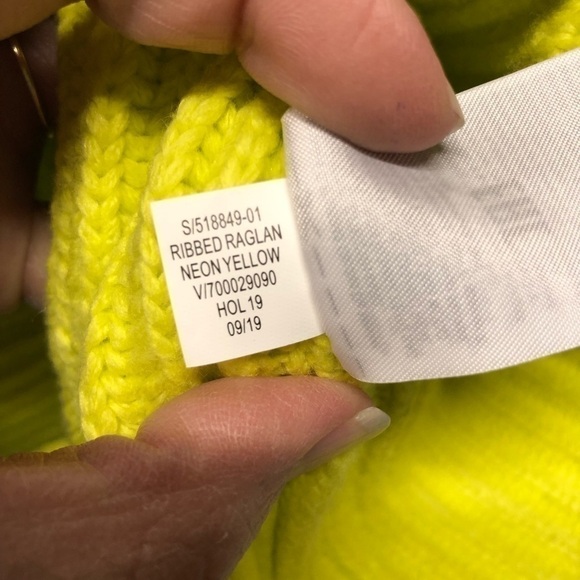 Banana Republic yellow rib knit pullover sweater Small - Picture 5 of 8